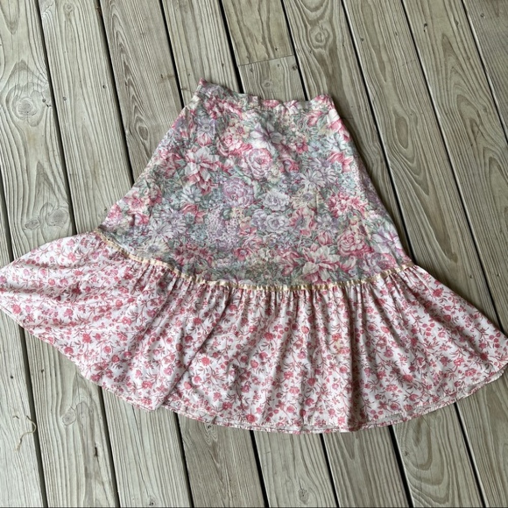 Vintage 70s handmade prairie skirt small 26” waist